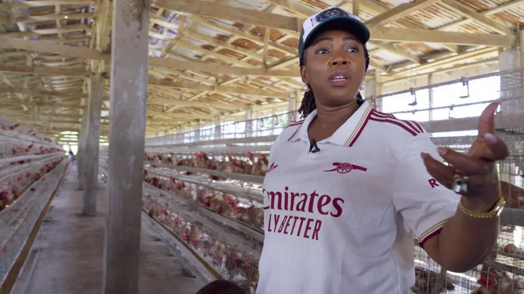 Bio keeps chicken and cattle at the family farm outside Freetown